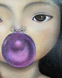 Bubblegum #oilpainting #oilonlinen #oiloncanvas #surealism #portraitau  #contemporaryart #artist #traditionaloilpainting #figurativeart  #figurativepainting