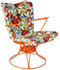 Homecrest Bermuda Swivel Chair Metal Outdoor Chairs Wrought Iron Patio Furniture Patio Cushions