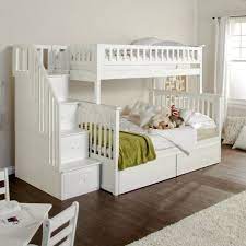 enfants lit superpose escaliers pepiniere fonctionnelle blanc brillant kid beds kids bunk beds bunk beds