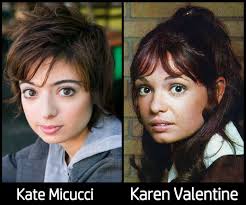Celebrity Doppelgangers Kate Micucci Looks Like Karen Valentine Karen Valentine Kate Micucci Kate