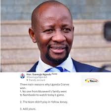 Hon. Ssemujju Nganda states the reasons why Uganda cranes won the match  against Guinea