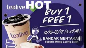 Be the first to know what's new • be the first to receive exclusive offers & new launches in the app. Tealivebandarmentakab Buy1free1 Sebarishongleongbank The Best Tealive Promotion Youtube