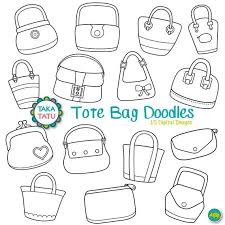 Bag Images Black And White Clipart Tote Bag Digital Stamp Pack Black And White Clipart Purse Etsy Digital Stamps Art Bag Stamp