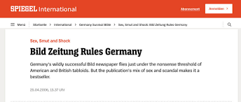 Blick.ch bietet ihnen aktuelle nachrichten und analysen zum thema. Bild Zeitung Rules In Germany Teller Report