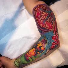Coloured Chemicals Kidney Half Sleeve Tattoo Ideas White Paper Cool Half Sleeve Tattoos Half Sleeve Tattoo Arm Tattoos For Guys