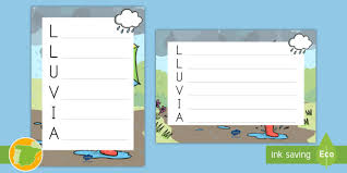 The rain falling on the roof woke me up. Que Llueva Que Llueva La Lluvia Acrostico Teacher Made