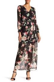 A Byer Long Sleeve Floral Surplus Maxi Dress Nordstrom Rack