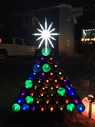 Pvc Tree With Plywood Back And C9 Lights Christmas Bulbs Christmas Ornaments Holiday Decor