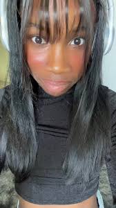 Middle Part Wit Bangs Bob Hairstyles Black Girl