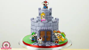 In paper mario, a cake can be simply made by cooking a cake mix that is only found in shy guy's toy box. Super Mario Brothers Birthday Cake Youtube