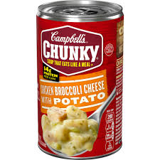 While the oven is heating, stir the bread crumbs and butter in a small bowl. Campbell S Chunky Soup Chicken Broccoli Cheese With Potato Soup 18 8 Ounce Can Walmart Com Walmart Com