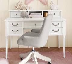 White Low Hutch Desk