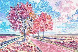 Dibujo de puntillismo de arbol bonito y facil. Pin En Pinturas