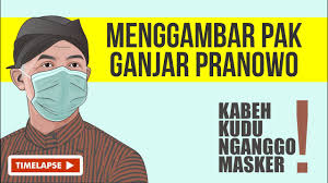 Gubernur ganjar pranowo menyerahkan bantuan sebanyak 10 ribu masker. Menggambar Vektor Pak Ganjar Pranowo Mengenakan Masker Youtube