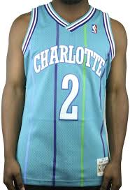 It's interesting to see a different hornets color scheme too. Amazon Com Mitchell Ness Larry Johnson Charlotte Hornets Nba Throwback Jersey Teal Clothing