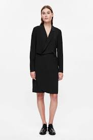 Cos Image 1 Of Wrap Over Blazer Dress In Black Blazer Dress Jumpsuit Dress Womens Dresses