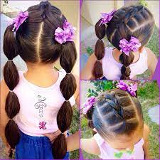 These girls hair style ideas are so easy to do! Fun Hairstyle For Little Girls Hair Styles Little Girl Hairstyles Girl Hair Dos