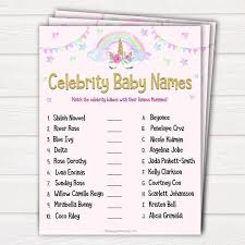 Discover the famous people whose name starts with u. Unicorn Baby Shower Celebrity Baby Names Game Printable Baby Etsy Fun Baby Shower Games Baby Name Game Celebrity Babies