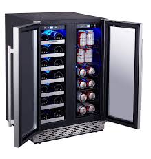 The fan is located at the front, meaning it can be installed under a countertop or table as there's no need for extra room at the back or sides for heat to escape from the unit. Wine And Beer Fridge Guide Top Wine Cooler