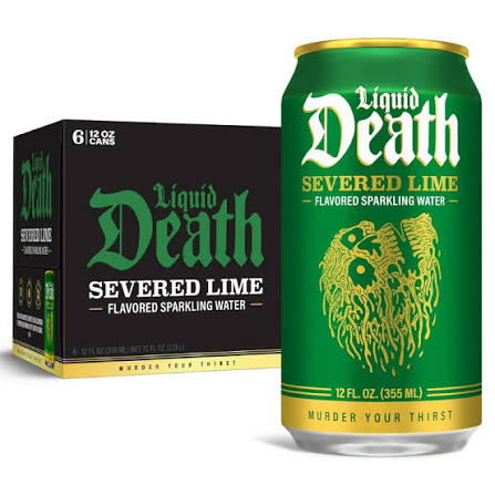 Liquid Death Severed Lime Lime-Flavored Sparkling Water 6-Pack 12oz Cans  Low Sugar Zero Artificial Sweeteners - Walmart.com