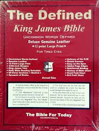 The Defined King James Bible Large Print Black Leather