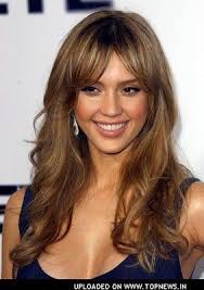 I Like Having Bangs On Both Sides Of The Part Jessica Alba Hair Long Hair Styles Long Layered Hair