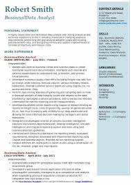 Business Data Analyst Resume Samples Qwikresume