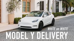 Basenor design the strip light for tesla model 3&model y. Tesla Model Y White On White Delivery Drove 1 000 Miles In The First Weekend Youtube