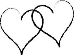 Two Hearts Clipart Image Two Hearts As One In Black And White Heart Clip Art Black And White Heart Heart Clipart Black And White