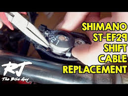 How To Replace New Shift Cable Into Shimano St Ef29 Trigger Shifter Youtube