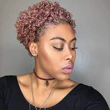 Starryluuv S Dusty Pink Curls Dyed Natural Hair Short Hair Styles Afro Hair Dye