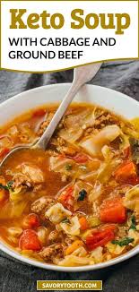 This Hearty Cabbage Soup With Meat Is Easy And Simple To Make Works For Almost Any Diet Includ Soup With Ground Beef Keto Recipes Dinner Keto Crockpot Recipes