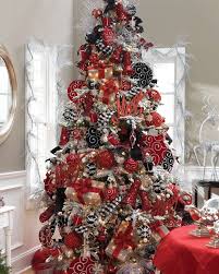 Christmas Tree Merry Merry Christmas Tree Red And Gold And Black And White With Lots Of Beautiful Christmas Trees Beautiful Christmas Christmas Decorations