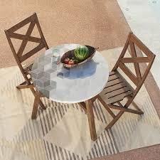 Mosaic Tiled Outdoor Bistro Table Isometric Concrete Outdoor Patio Furniture Sets Bistro Dining Table Bistro Table Outdoor