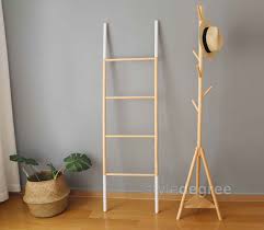 This decorative ladder style teak towel holder is ideal for holding your towels. Scandinavian Ladder Towel Hanger Bathroom Living Style Degree