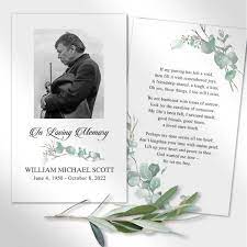 If you are struggling with your thoughts to put into words, you can check out obituary card templates to help you out in making an obituary card. Funeral Memorial Card With Photo And Poem A Great Memorial Keepsake