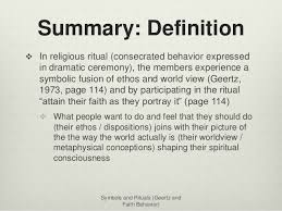 Forte Geertz Symbols Rituals And Faith Based Behavior Nov 8 14 Ppt Human beings are sometimes described or. forte geertz symbols rituals and faith