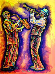 jazz moon painting by ricardo maya pintura de luna arte del jazz pinturas