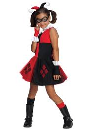 Metallic black and red cosplay top with star and a diamond. The Coolest Kids Harley Quinn Costumes For Halloween Diy Ideas