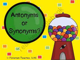 Antonyms And Synonyms Antonyms Teaching Shopping Teaching