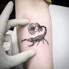 Little Blackwork Scorpion With A Rose Tattoo I Got To Do Here Reykjavikink In Reykjavik Iceland Scorpion Tattoo Timeless Tattoo Body Art Tattoos