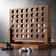 Wood And Aluminum Connect Four Game Wooden Board Games Wood Connect Four