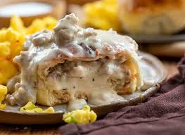 Image result for sausage gravy biscuits