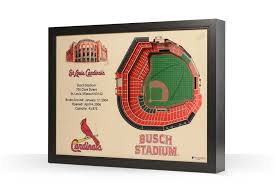 St Louis Cardinals Busch Stadium 3d Wood Stadium Replica 3d Wood Maps Bella Maps