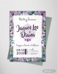 Download, print or send online for free! Watercolor Flowers Wedding Invitation Template Free Jpg Word Psd Publisher Template Net