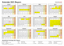 Ereignisse im kalender bayern 2021 mit feiertagen und veranstaltungen sowie messen. Kalender 2021 Bayern Ferien Feiertage Excel Vorlagen