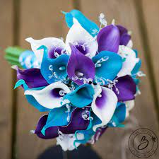 Bring a touch of pretty purple to your wedding day look with these stunning bridal bouquets. Image 0 Purple Wedding Bouquets Wedding Bouquets Purple Blue Blue Wedding Bouquet