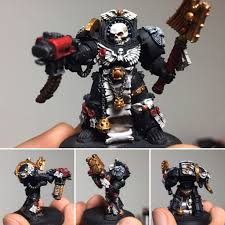 Black Templar Chaplain With Terminator Armour Warhammer Warhammer 40k Black