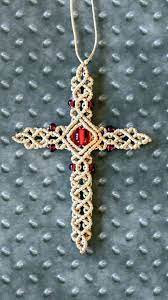 How To Make A Macrame Cross Tutorial Macrame Cross Pendant Keychain Necklace Collar Macrame Jewelry Tutorial Micro Macrame Tutorial Macrame Tutorial