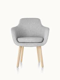 A Saiba Side Chair With Light Gray Upholstery And Wood Legs In A Light Finish Viewed From The Front Side Chairs Chair Light Grey Upholstery